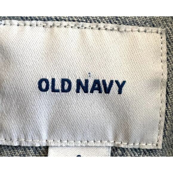 Old Navy Denim Jean Jacket Distressed Women Size Small classic 80s 90s y2k retro - Picture 3 of 7